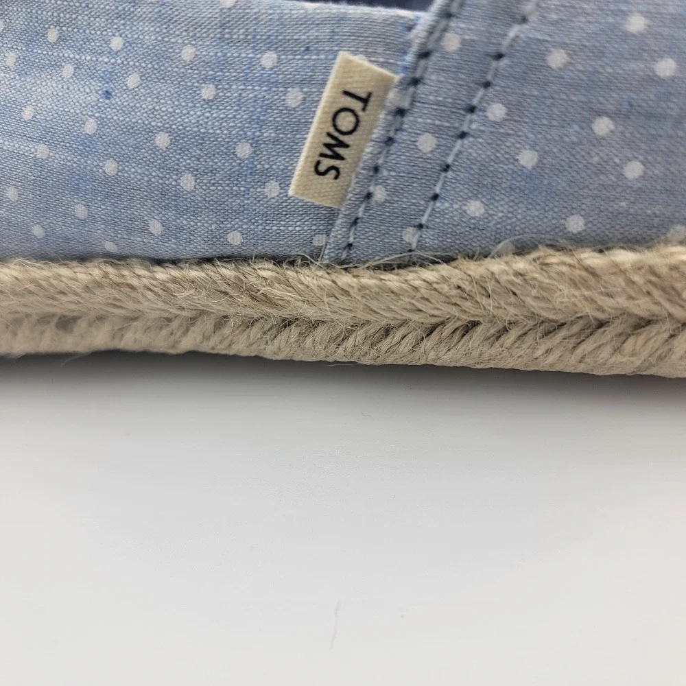 Womens 7.5‎ Alpargata Bliss Blue Tiny Chambray Dot NWT
